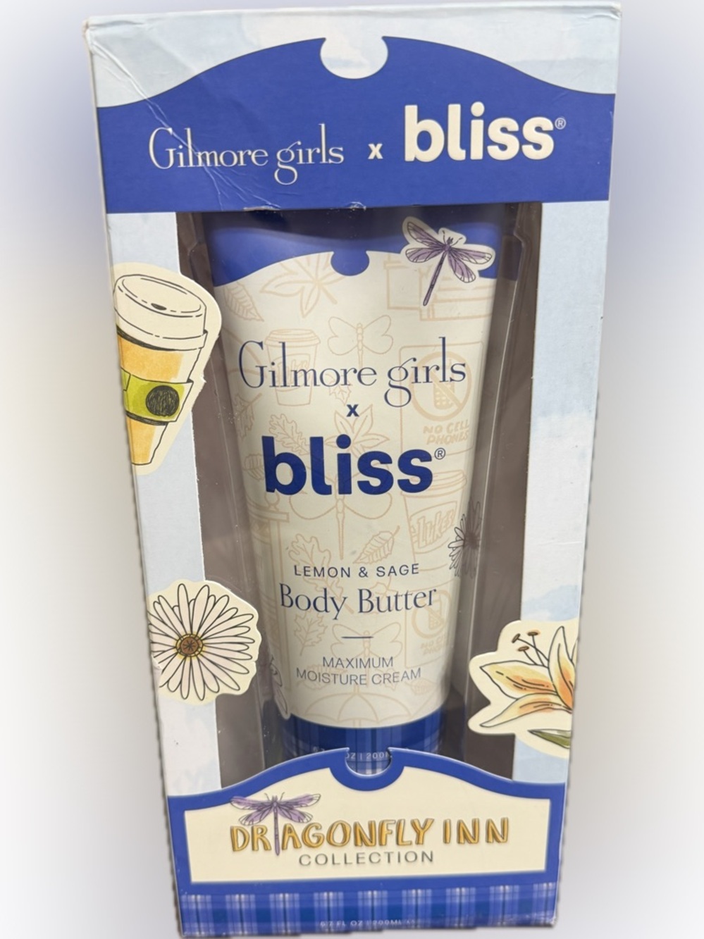 Bliss Gilmore Girls Lemon & Sage Body Butter - Blue and Cream Packaging